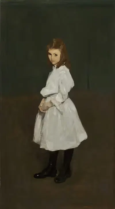 Маленькая девочка в белом (Куини Бернетт) by Джордж Уэсли Беллоуз, 1907 — digital art print download