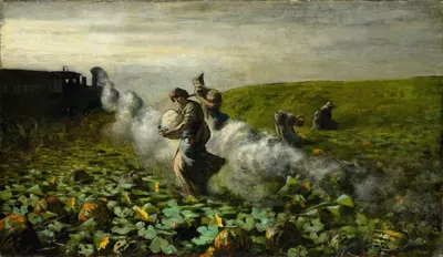 Уборка тыкв by Джованни Сегантни, 1897 — digital art print download