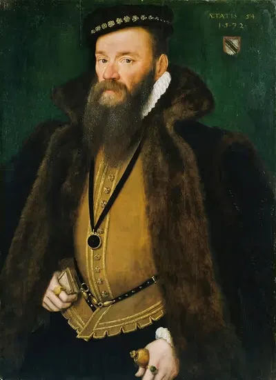 Портрет джентльмена из семьи Селуин by Ханс Эворд, 1572 — digital art print download