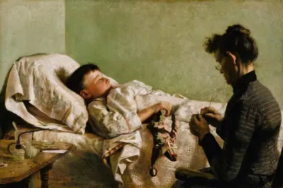 Больной ребенок by Джон Бонд Франциско, 1893 — digital art print download