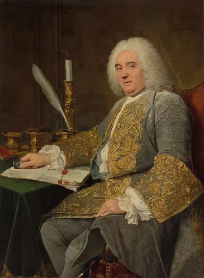 Portrait of Jean-Gabriel du Theil at the Signing of the Treaty of Vienna by Jacques-André-Joseph Aved, 1738-1740 — digital…