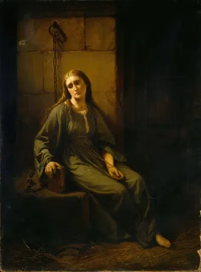 Маргарита в тюрьме by Иоганн Грунд, 1863-1867 — digital art print download