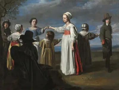 Children Dancing by Le Nain family, c. 1650 — digital art print download