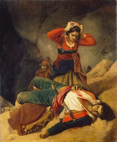 Смерть разбойника by Луи Леопольд Робер, 1824 — digital art print download