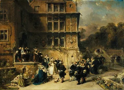 Дворцовый приём в замке by Эжен Изабе, 1851 — digital art print download