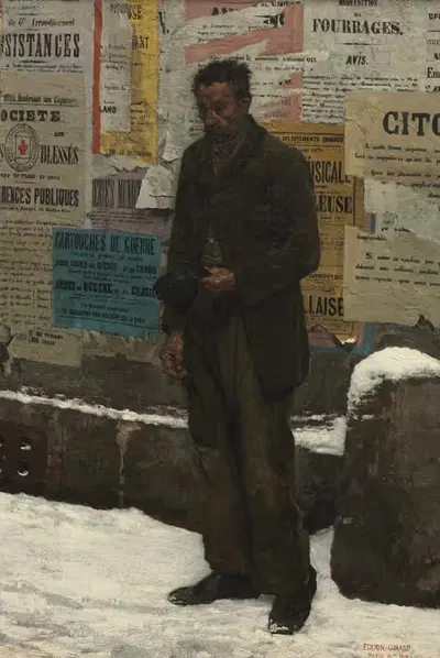 The Veteran by Marie-François Firmin-Girard, 1870 — digital art print download