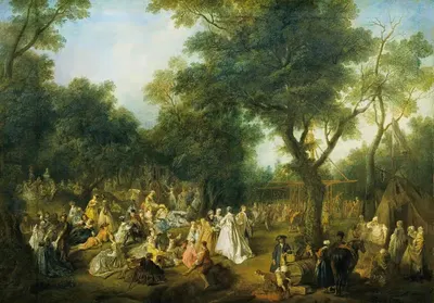 Праздник в лесу by Николас Ланкре, c.1722 — digital art print download