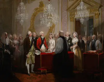 Брак герцога и герцогини Йоркских by Генри Синглтон, 1791 — digital art print download