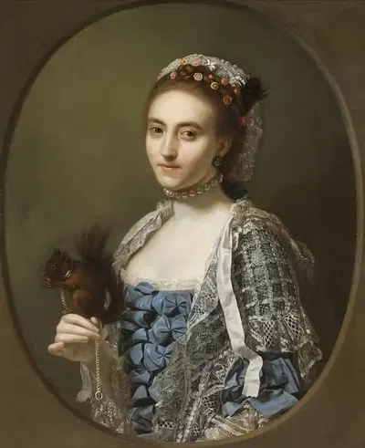 Portrait of Olive Craster by Nathaniel Dance Holland, 1762 — digital art print download