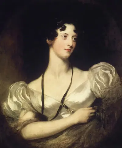 Portrait of Miss Caroline Fry by Sir Thomas Lawrence — digital art print download