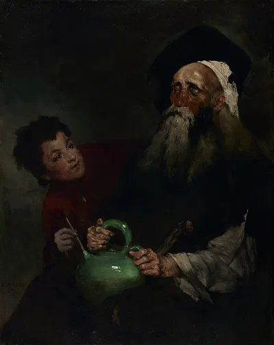 Lazarillo de Tormes and His Blind Master by Théodule Ribot — digital art print download