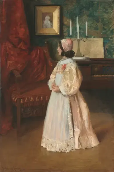 Портрет моей дочери Алисы by Уильям Мерритт Чейз, c. 1895 — digital art print download