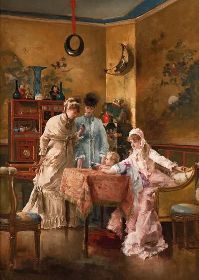 Les Visiteuses by Alfred Stevens, 1881 — digital art print download
