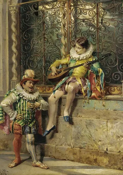 The Musicians by Cesare Auguste Detti, 1872 — digital art print download