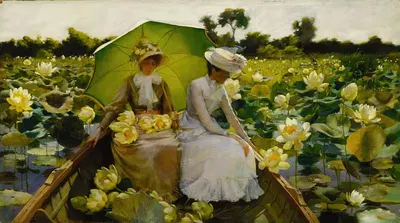 Лотосовые лилии by Чарльз Кортни Карран, 1888 — digital art print download
