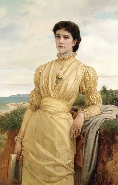 The Lady In The Yellow Dress by Charles Edward Perugini — digital art print download