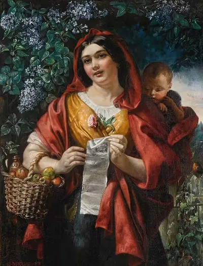 Продавец баллад by Даниэль Макиллис, 1858 — digital art print download