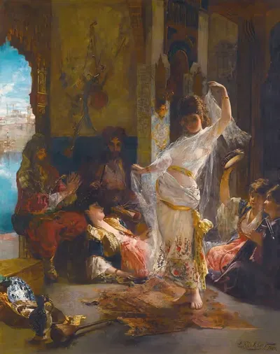 Танец by Эдуард Фредерик Вильгельм Рихтер, 1877 — digital art print download