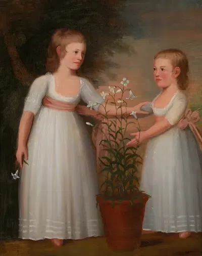 The Davis Children (Eliza Cheever Davis And John Derby Davis) by Edward Savage, 1795 — digital art print download