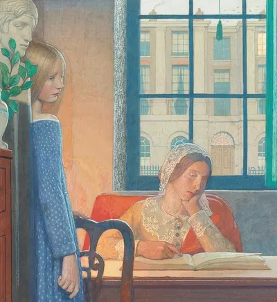 Evening In London by Frederick Cayley Robinson, 1920 — digital art print download