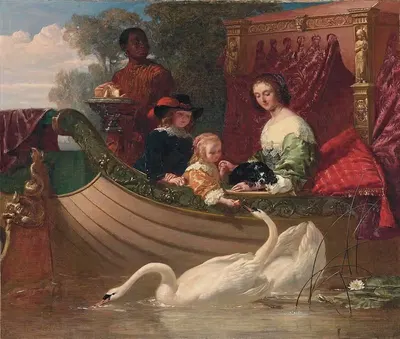 Королева Генриетта Мария и её дети by Фредерик Гудолл, 1852 — digital art print download