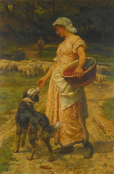The Shepherdess by Frederick Morgan — digital art print download