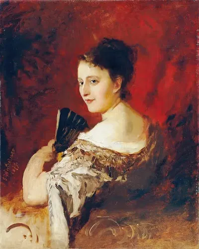 Терезия Фриц в возрасте около 18 лет by Густав Вертхаймер, 1879 — digital art print download