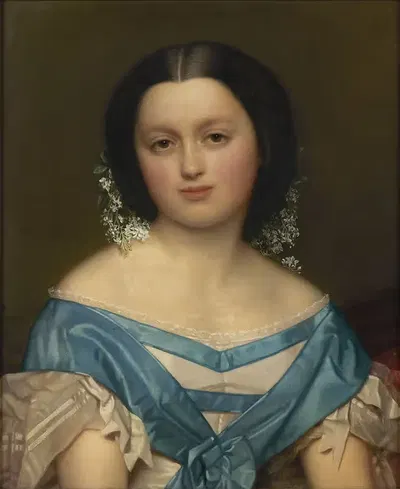 Портрет Генриетты Майер ван ден Берг by Йозеф Ван Лериус, 1857 — digital art print download