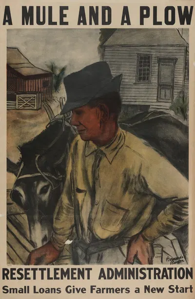 A mule and a plow–Resettlement Administration–Small loans give farmers a new start by Бернарда Брайсон, 1935-1937 — digital…