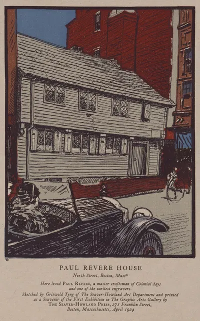 Paul Revere house, North Street, Boston, Masstts. by Griswold Tyng — digital art print download