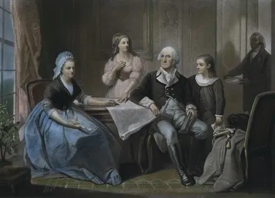 Christian Schussele, Washington and His Family by William Sartain, 1865 — digital art print download
