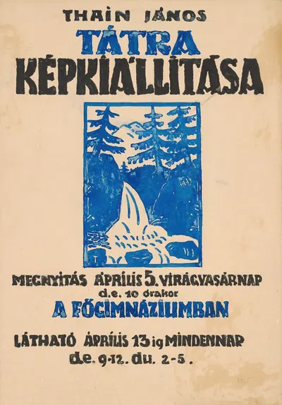 Plagát k výstave tatranských motívov by Ján Thain, 1925 — digital art print download