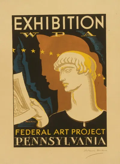 Exhibition WPA Federal Art Project Pennsylvania by Katherine Milhous, 1936-1941 — digital art print download