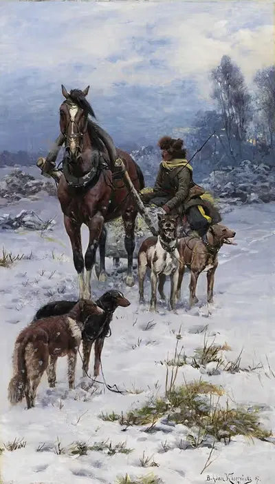 Возвращение by Богдан фон Клечиньский, 1887 — digital art print download