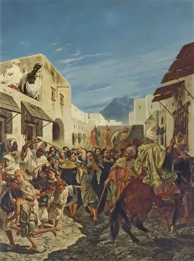 Еврейские музыканты на улицах Тетуана by Альфред Деоденк — digital art print download