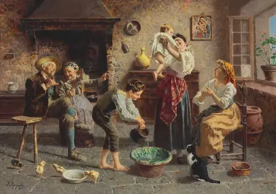 Время купания by Эудженио Цампиги — digital art print download