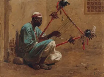 Игрок на ксилофоне by Фредерик Гудолл, 1859 — digital art print download