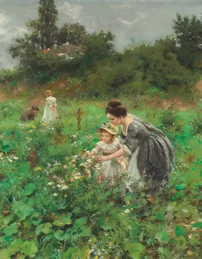Summerlust (Summer's Delight) by Hermann Seeger, 1899 — digital art print download