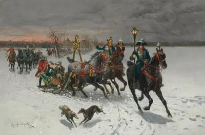 Уход из замка by Ян Ван Хелминьский, 1884 — digital art print download