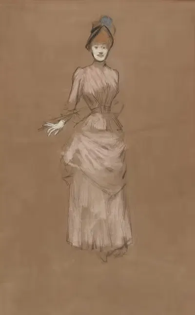WOMAN IN A PINK DRESS by Jean-Louis Forain — digital art print download