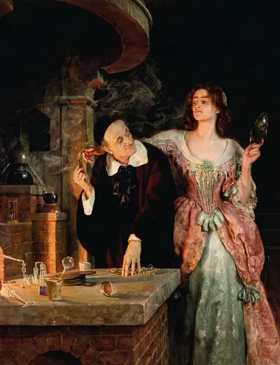 The Laboratory by John Collier, 1895 — digital art print download