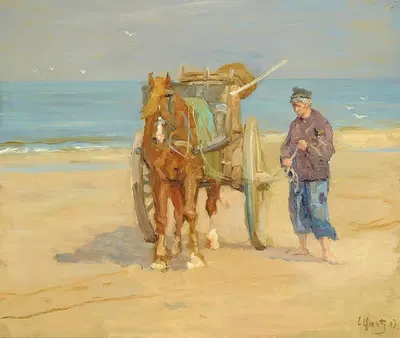 Сбор улова by Луи Якоб Хартц, 1893 — digital art print download