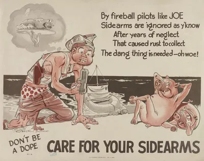 Don't be a dope – care for your sidearms by Will Eisner, 1945 — digital art print download
