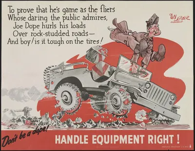 Don't be a dope! Handle equipment right by Will Eisner, 1943 — digital art print download