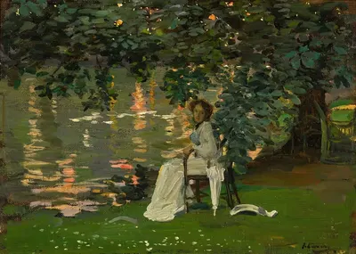 Под деревьями, Ранела by Сэр Джон Лавери — digital art print download