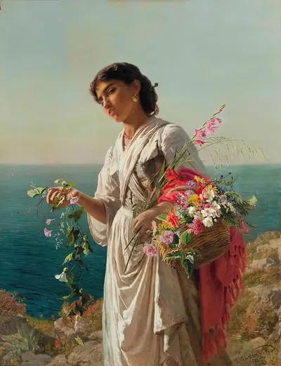 Цветочница, Капри by София Андерсон — digital art print download