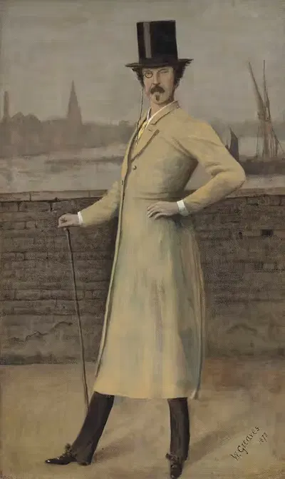 Портрет Джеймса МакНила Уистлера by Уолтер Гривз, 1872 — digital art print download