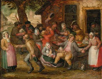 Крестьянский пир by Давид Винкбунс, 1606 — digital art print download