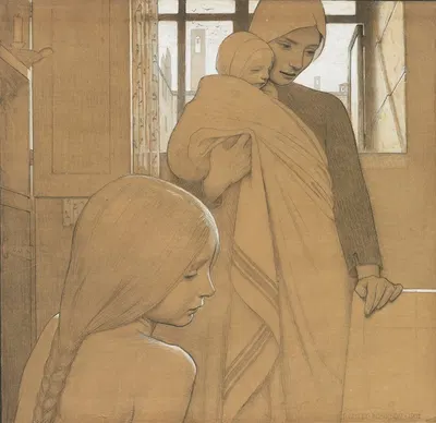 Study For Twilight by Frederick Cayley Robinson, 1902 — digital art print download