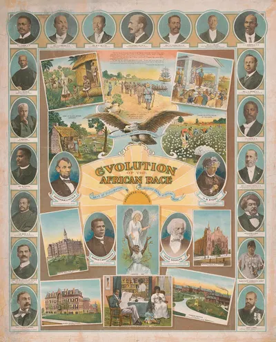Evolution of the African race by Брандо Принтинг Ко., 1900 — digital art print download